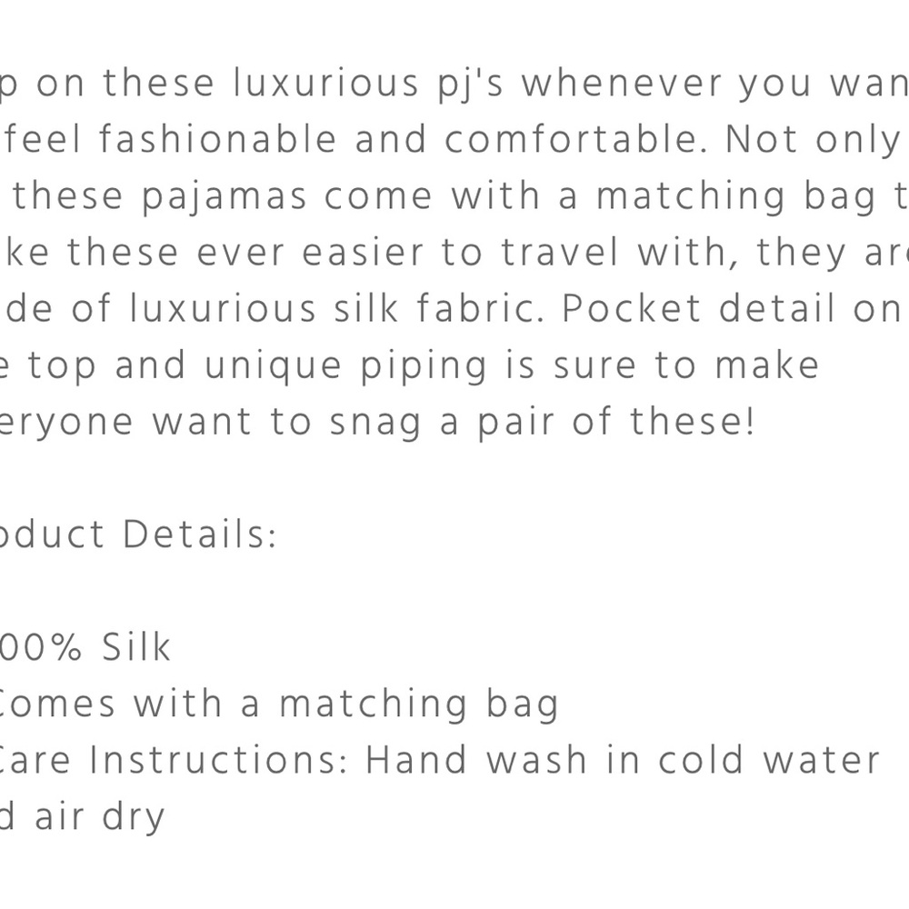 Johnny Was Ludios Silk PJ Set New With Tags, Size M. Retails for $288 - Picture 2 of 16